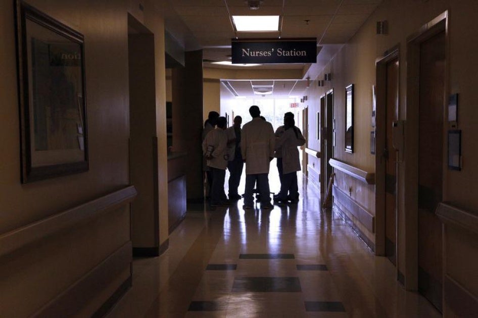 A group of Doctors meet in the University of Mississippi Medical Center in Jackson, Mississippi October 4, 2013. 
