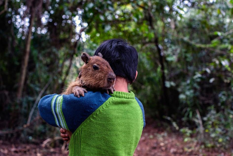 Aratiri, a 9-year-old boy, lives in an indigenous community in the state of Mato Grosso do Sul affected by pesticides