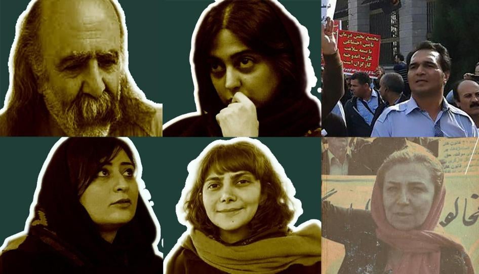 )من أعلى اليمين) حسن سعیدي، ندا ناجي، کیوان صمیمي، عاطفه رنغریز، مرضیه أمیري، ناهید خداجو.  © خاص