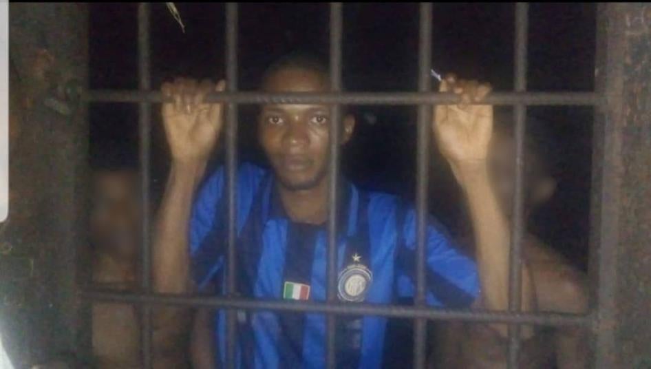 L’activiste Joseph Lokondo à la prison de Mbandaka, dans l’ouest de la RD Congo.