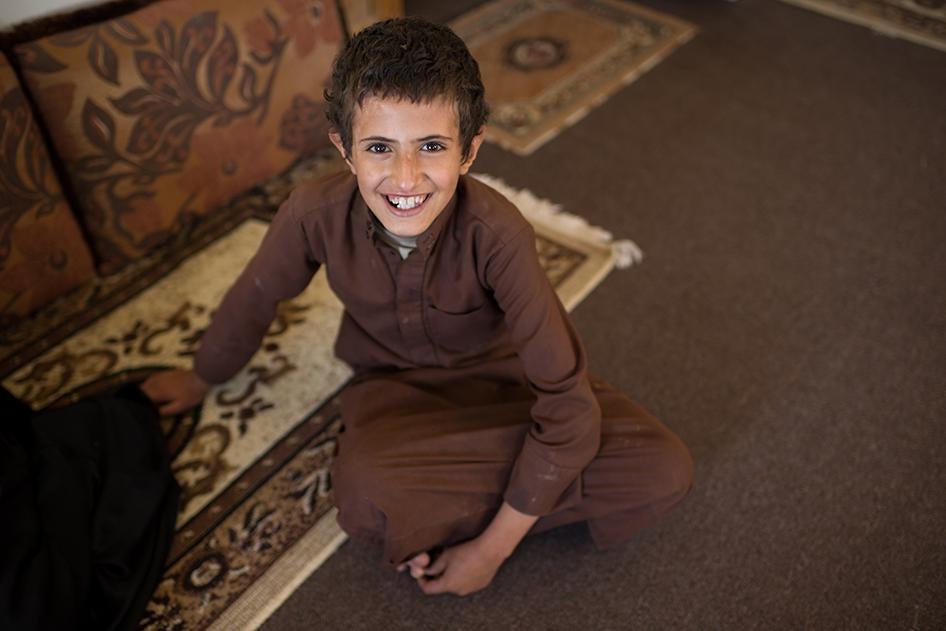 Abdullah, a 10-year-old boy who has sensory and psychosocial disabilities, lives with his family in Sanaa. Since the war began, his family faces significant challenges in accessing his medication and when they do find it, it is unaffordable. 