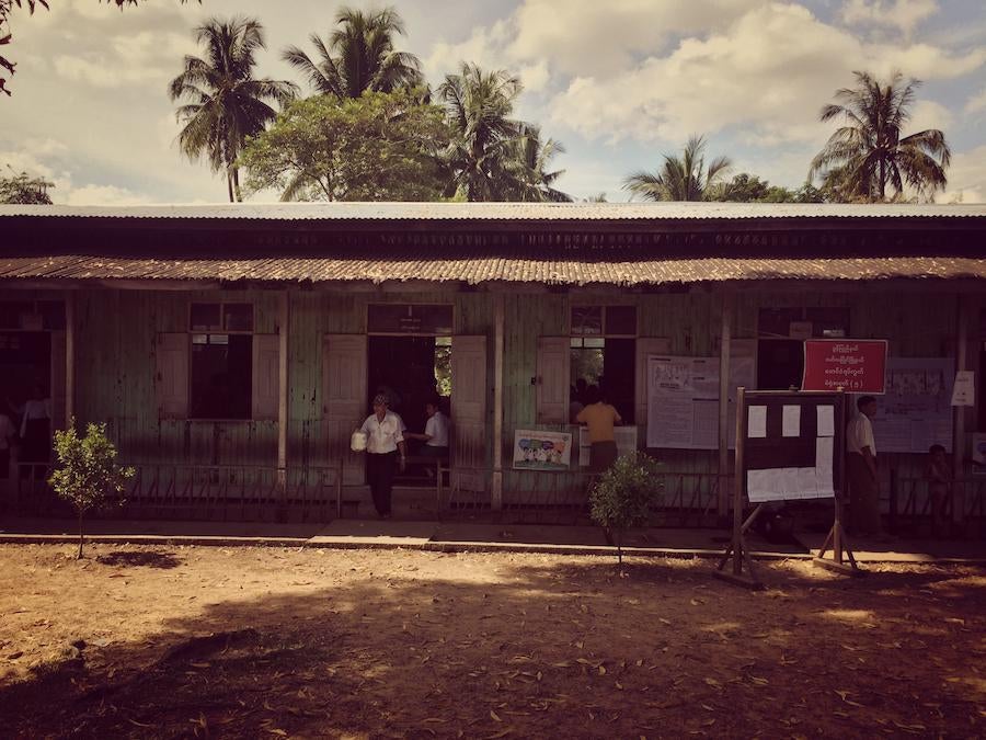 In some areas of the country, voting will continue past the 4 p.m. closing time as long queues continue to make their way through the stations. In Moulmein, however, no end-of-the-day rush appeared, and stations started closing up with little fanfare. A p
