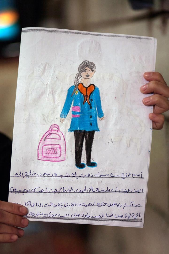 “I grew up and I started going to school….I studied hard all the time. I wanted to become someone good in the future.”