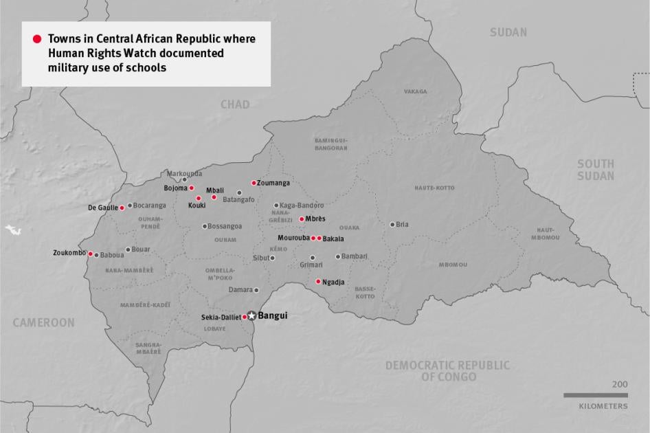 Map of Central African Republic