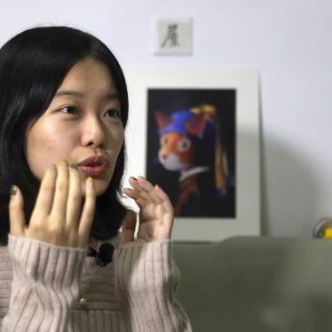 Screenwriter Zhou Xiaoxuan speaks during an interview with the Associated Press at her home in Beijing, China, on January 16, 2019, detailing her involvement in China's #MeToo movement. 