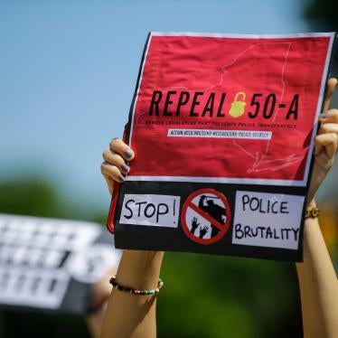 Protesters gather outside of the Queens County Criminal Court on June 8, 2020, in the Queens borough of New York.