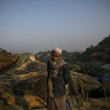 A man walks through a Rohingya refugee camp on January 23, 2020 in Cox's Bazar, Bangladesh.