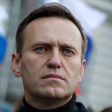 Russian opposition activist Alexei Navalny takes part in a march in memory of opposition leader Boris Nemtsov in Moscow, Russia, February 29, 2020.