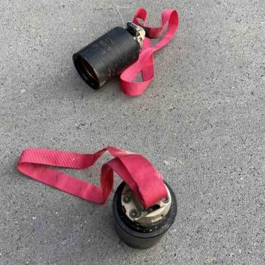 Two unexploded Israeli-made M095 submunitions