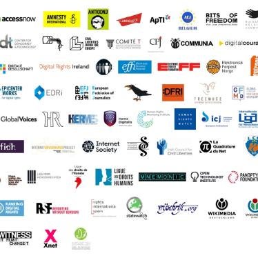 Logos of the signatories to the letter shown in rows and columns