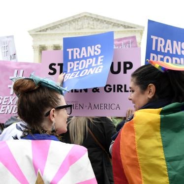 Protesters gather outside the Supreme Court in Washington, DC on Oct. 8, 2019. 