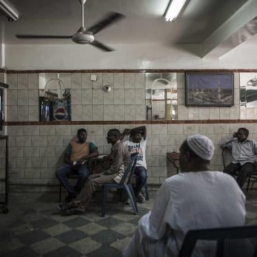 Men sitting in a cafe predominantly visited by Sudanese migrants in Cairo, Egypt, 08 August 2017.