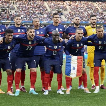 Soccer team poses for a photo