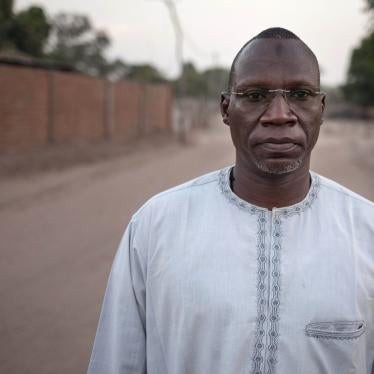 Noureddine Adam, the chief of the FPRC, the main Central African armed group, poses in Birao, northern Central African Republic, on December 20, 2017.