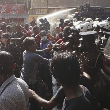 Sri Lankan police disperse protesters in Colombo with tear gas and a water cannon, September 24, 2022.