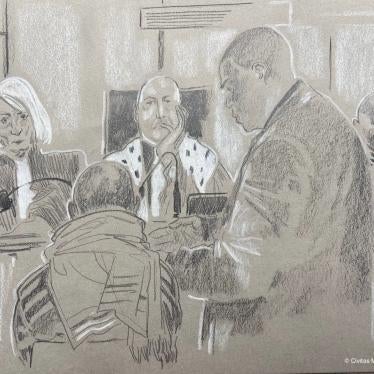 Témoin témoignant devant les juges de la Cour d'assises de Paris, octobre 2022.