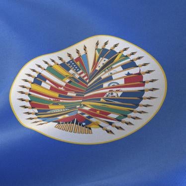 A flag of the Organization of American States (OAS), May 2, 2023. 