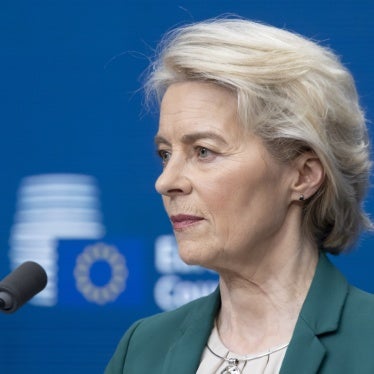 President of the European Commission, Ursula von der Leyen, holds a press conference at EU headquarters in Brussels on March 22, 2024. 
