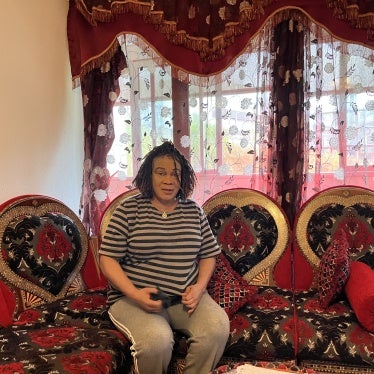 Francisca, “Yaa Sissi,” in her living room.
