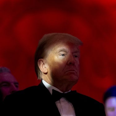 President-elect Donald Trump arrives at an America First Policy Institute gala at his Mar-a-Lago estate in Palm Beach, Florida, November 14, 2024.