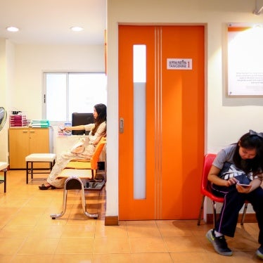 Patients wait at the Tangerine Clinic, a community health center with gender affirming care, in Bangkok, Thailand, June 21, 2016.