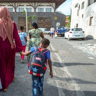 Children on their way to school 