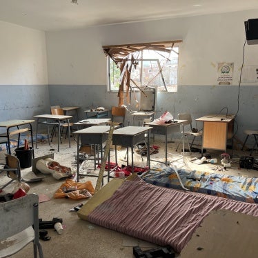 Damage to a classroom in Naqqoura Intermediate Public School, Lebanon, January 31, 2025.