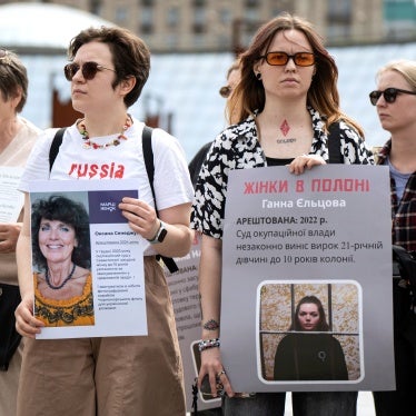 Rally in Kyiv, Ukraine in support of Ukrainian women being held in Russian detention, June 19, 2025.