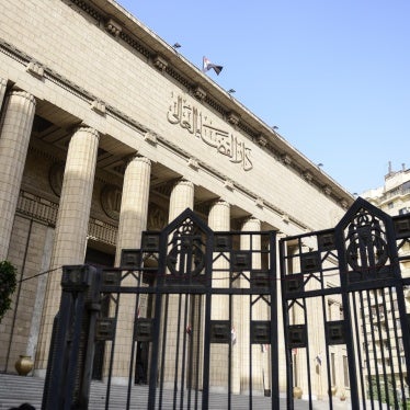 Outside of the High Court, downtown Cairo, Egypt on January 1, 2015. 