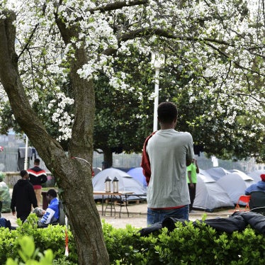 Unaccompanied migrant children at a new camp in Lyon, France, on March 5, 2025.