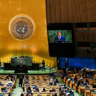 French President Emmanuel Macron addresses the 80th United Nations General Assembly at UN headquarters in New York, September 23, 2025.