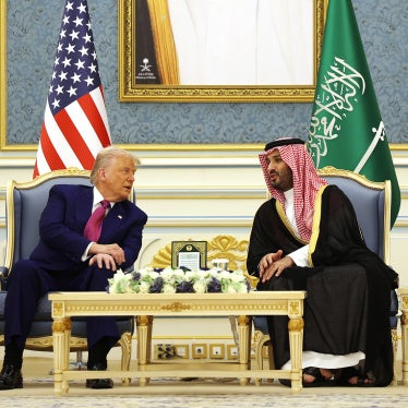 US President Donald Trump meets with Saudi Crown Prince Mohammed bin Salman at the Saudi Royal Court, in Riyadh, May 13, 2025.