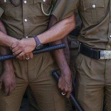 A police anti-riot unit in Colombo, Sri Lanka, January 30, 2024. 