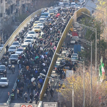Protesters march in downtown Tehran, Iran, on December 29, 2025. 