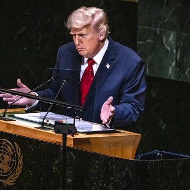 US President Donald Trump speaks at the 80th Session of the UN General Assembly, at the UN headquarters in New York City, on September 23, 2025.