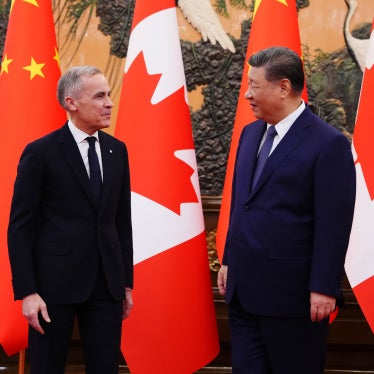 Canadian Prime Minister Mark Carney, left, meets with Chinese President Xi Jinping