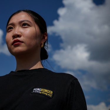 Anna Kwok, a Hong Kong activist exiled in the US, in Washington, DC, July 10, 2023. (