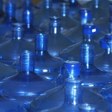 Water jugs in the community water center in Grassy Narrows, Canada. April 13, 2016. © 2016 Human Rights Watch