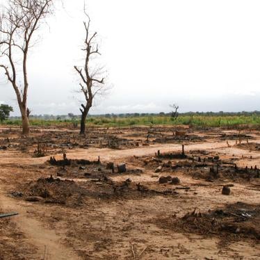 L’Évêché displacement camp in Kaga Bandoro Central African Republic, on October 19, 2016, one week after the Seleka attack