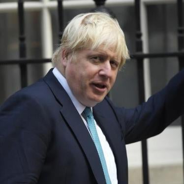Boris Johnson waving