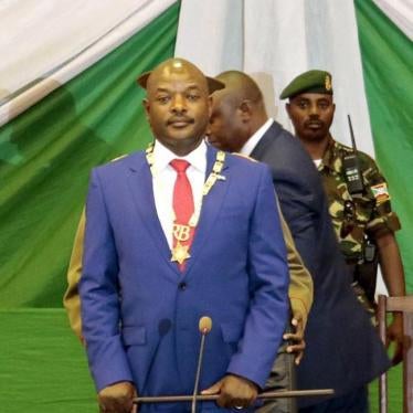 Le président Pierre Nkurunziza, peu après sa prestation de serment pour un troisième mandat en tant que chef d’État du Burundi. Bujumbura, Burundi, 20 août 2015.