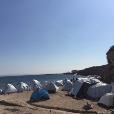 Chios migrant camp in Greece 