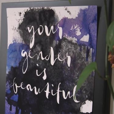 A poster by intersex activist Pidgeon Pagonis