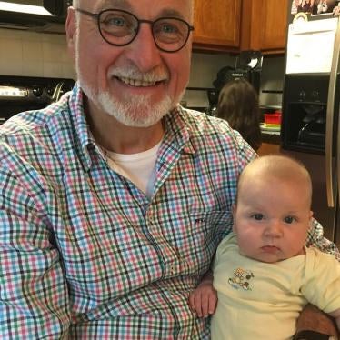Johannes (L) and grandson Oliver.