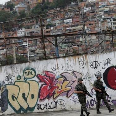 Brazilian Army soldiers patrol outside Maracana Stadium during a rehearsal of the 2016 Rio Olympics opening ceremony in Rio de Janeiro, Brazil, July 17, 2016. 