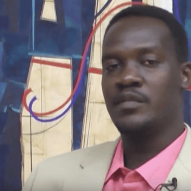 Screenshot of a video interview with Sudanese-American rights activist, Rudwan Dawod. August 2012. © 2012 Private