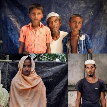Survivors of the Tula Toli massacre in Rakhine State, Burma.
