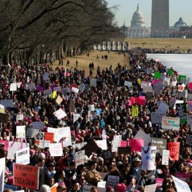 Thousands of people participate in the Second Annual Women's March in Washington DC.