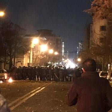 Police Forces at the scene of the clashes, Tehran, Iran February 19, 2018. © 2018 Majzooban-e-Noor 