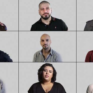 Grid shows LGBT activists in the Middle East.